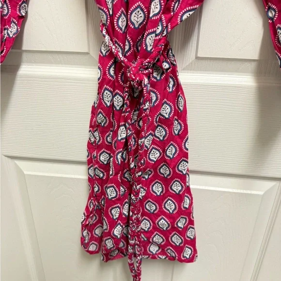 Caryn Lawn Pink Textile Braided Tie Waist Dress - Picture 8 of 16
